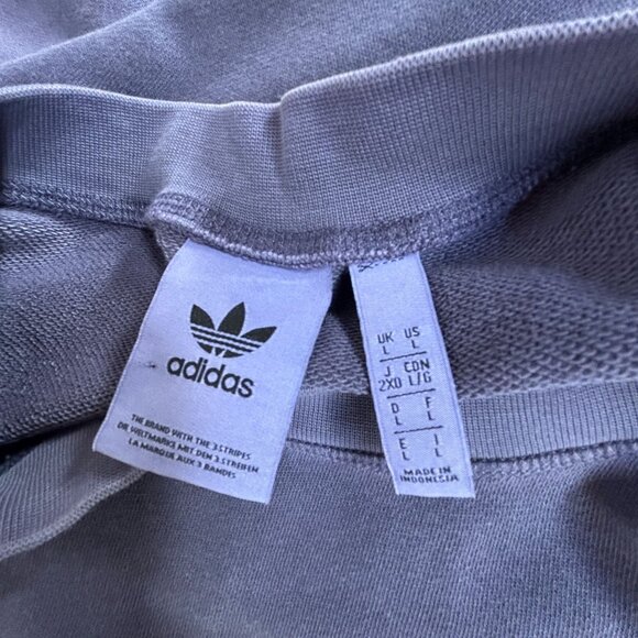 Adidas Overdyed Crewneck Sweatshirt Trace Purple Mens Large Pullover Long Sleeve - Picture 3 of 8